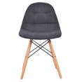 thumbnail image 3 of Costway Set of 2 Mid Century Style Upholstered DSW Dining Side Chair Wood Legs, 3 of 8