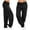 01 Black, variant on Weiqiqre Women's Paperbag Waist Trousers Elastic Fleece Active Athletic Workout Jogger Sweatpants for Men with Pocket and Drawstring