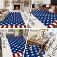 thumbnail image 6 of 4th of Washable Area Rug 5 x 8 ft July Patriotic Independence Day Star Red Stripe, Soft Non Slip Rugs Stain Repellent Indoor Felt Carpet for Living Dining Room Bedroom Home Office, 6 of 9