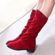thumbnail image 4 of Amzcrzy Zapatos de mujer,Zapatos de mujer,Zapatillas de mujer, Botas redondas de tacón bajo de ante retro cálidas para mujer Sandalias Mujer Zapatillas De Casa, 4 of 5