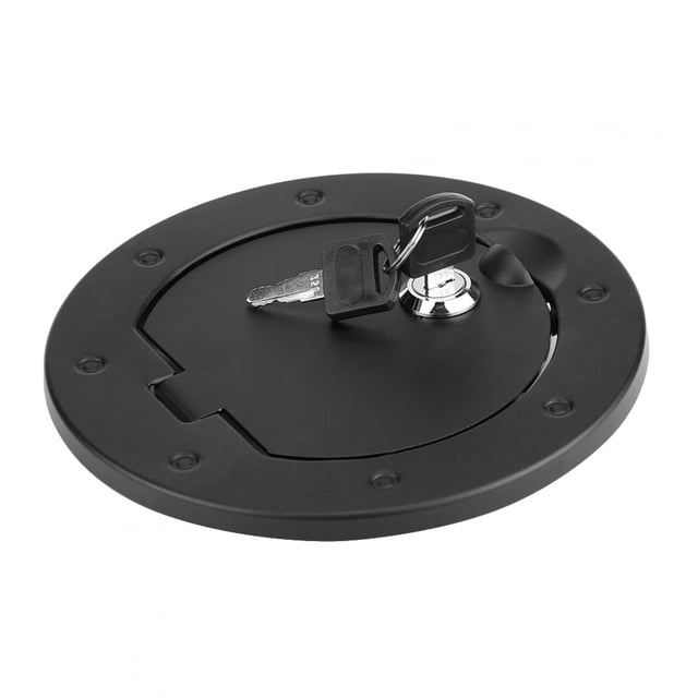 Accesorios de estilo de coche tapa de tanque de combustible negra compatible con Jeep Wrangler 2/4 puertas 2007-2017