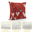 thumbnail image 4 of Qinduosi  Pack Waterproof Outdoor Valentines Day Pillow Covers Inch White Red Love Heart Holiday Throw Pillow Cases Romantic Valentine Farmhouse Decorations Cushion Cover Double Sided, 4 of 5