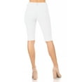 thumbnail image 4 of Women's Stay Comfortable and Stylish in Casual Solid Stretchy Bermuda City Shorts, 4 of 5