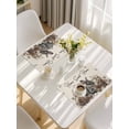 thumbnail image 5 of Rabbits Pine Cone Placemats Set of 6, Sweet Home Texture Rustic Leaf Retro Beige Placemats for Dining Table, Place Mats for Kitchen Tabletop, Waterproof Wipeable Dining Table Mats Set, 5 of 9