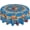 Blue Chinoiserie Floral, variant on Starfish Coral Round Tablecloth 70 Inch Nautical Coastal Seashell Circle Table Cloth Watercolor Summer Ocean Sea Life Table Cover for Kitchen Dining Indoor Outdoor Party