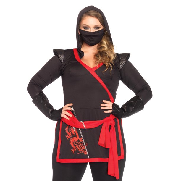 Leg Avenue Women's Plus Size Black Ninja Assassin - Walmart.com - Walmart.com
