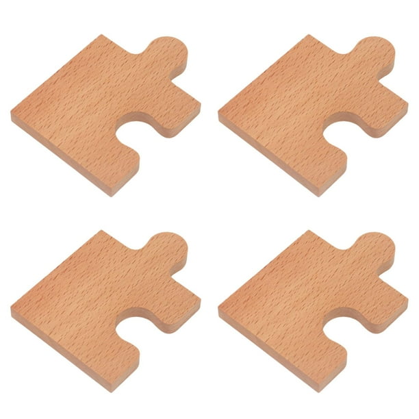 4 manteles individuales de madera para posavasos, decoración para tazas de café, manteles individuales reutilizables para portavasos. Madera de Haya