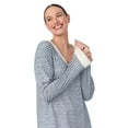 thumbnail image 6 of Aria Women’s Brushed Jersey V-Neck Long Sleeve and Jogger 2pc Sleepwear Set, Sizes XS-4X, 6 of 8