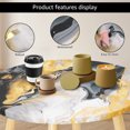 thumbnail image 4 of Tzdxfgl Round Vinyl Fitted Tablecloth, Waterproof Elastic Edge Table Cover for 40"-47" Table, Black, 4 of 10