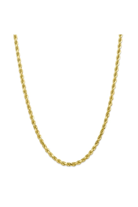 10k 5mm Handmade Diamond-cut Rope Chain