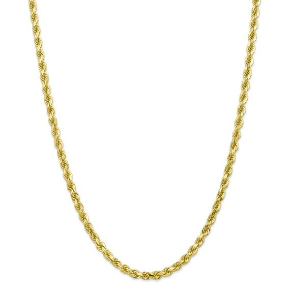 10k 5mm Handmade Diamond-cut Rope Chain