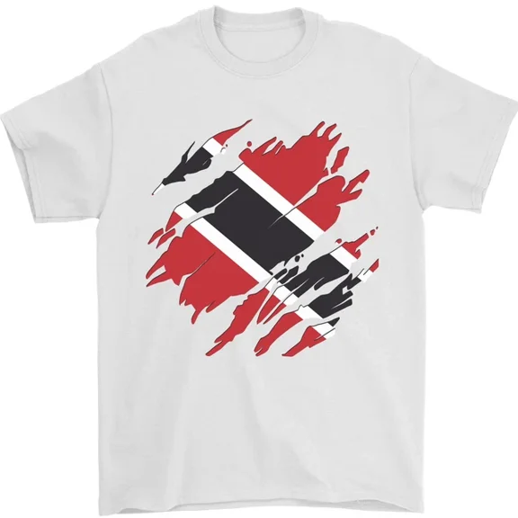 Hot Trending Torn Trinidad and Tobago Day Football T-Shirt Design Preview Only