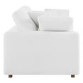 thumbnail image 2 of Modway Commix Upholstered Modern Fabric & Wood Loveseat in Pure White, 2 of 3