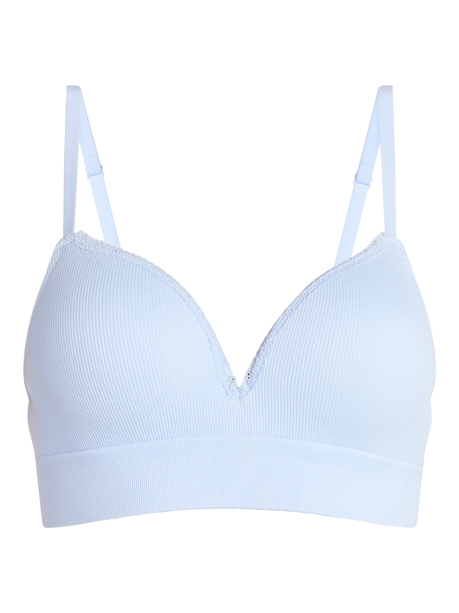 No Boundaries Seamless Wirefree Bra with Lace, Sizes XS-XXXL