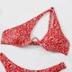 thumbnail image 3 of Traje de baño para mujer, bikini de dos piezas con soporte de acero y hombros divididos estampado para mujer, trajes de baño para mujer, 3 of 6