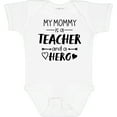 thumbnail image 3 of Inktastic My Mommy is a Teacher and a Hero Boys or Girls Baby Bodysuit, 3 of 5