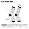 thumbnail image 2 of Wukai Education And Science Print Contrast Color Mid-tube Socks, 3D Printing Design Adult Socks, High Elastic Breathable Sports Socks, Suitable for Daily,Unisex, 2 of 6