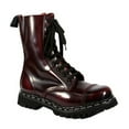 thumbnail image 2 of **10 eyelet Combat Biker Goth Punk S/T Burgandy Le Calf BT - Burgundy Rub-Off Leather, 5, 2 of 2