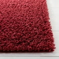 thumbnail image 4 of SAFAVIEH August Sophia Solid Shag Area Rug, Red, 3' x 5', 4 of 8