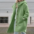 thumbnail image 2 of Lixiuxyad Zip up Jackets Womens Winter Clothes Fuzzy Lapel Open Front Long Cardigan Coat Warm Winter Outwear Jackets Green, 2 of 5