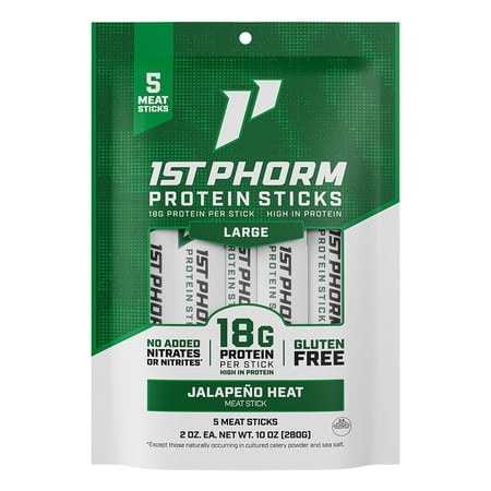 1st Phorm Protein Meat Stick 2oz: 5pk Jalapeno Heat