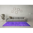 thumbnail image 3 of Ahgly Company Indoor Square Oriental Purple Industrial Area Rugs, 3' Square, 3 of 4