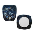 thumbnail image 7 of ZUXONGSY Butterfly Moon Flower Office Chair Cover 2 Pack Computer Chair Seat Cushion Cover with Elastic Bottom Polyester Rolling Chair Cover, 7 of 7