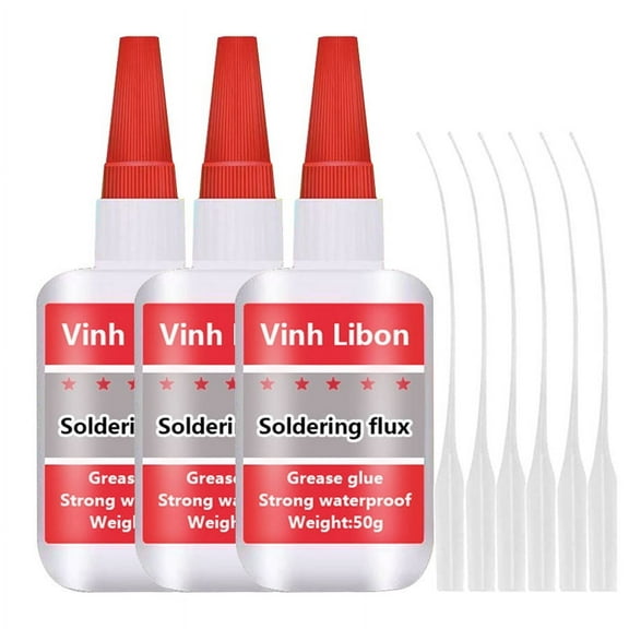 3PCS Welding High Strength Oily Glue Universal Super Adhesive Glue soldering flux Strong Glue Clear Glue,Crazy Craft Glue for Plastic Wood Ceramics Metal Leather Soldering Agent 50ml/1pc