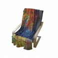 thumbnail image 4 of Nature Soft Flannel Fleece Throw Blanket, Colorful Trees and Falling Autumn Leaves Seasonal Art Picture, Cozy Plush for Indoor and Outdoor Use, 50" x 60", Vermilion Navy Blue, by Ambesonne, 4 of 6