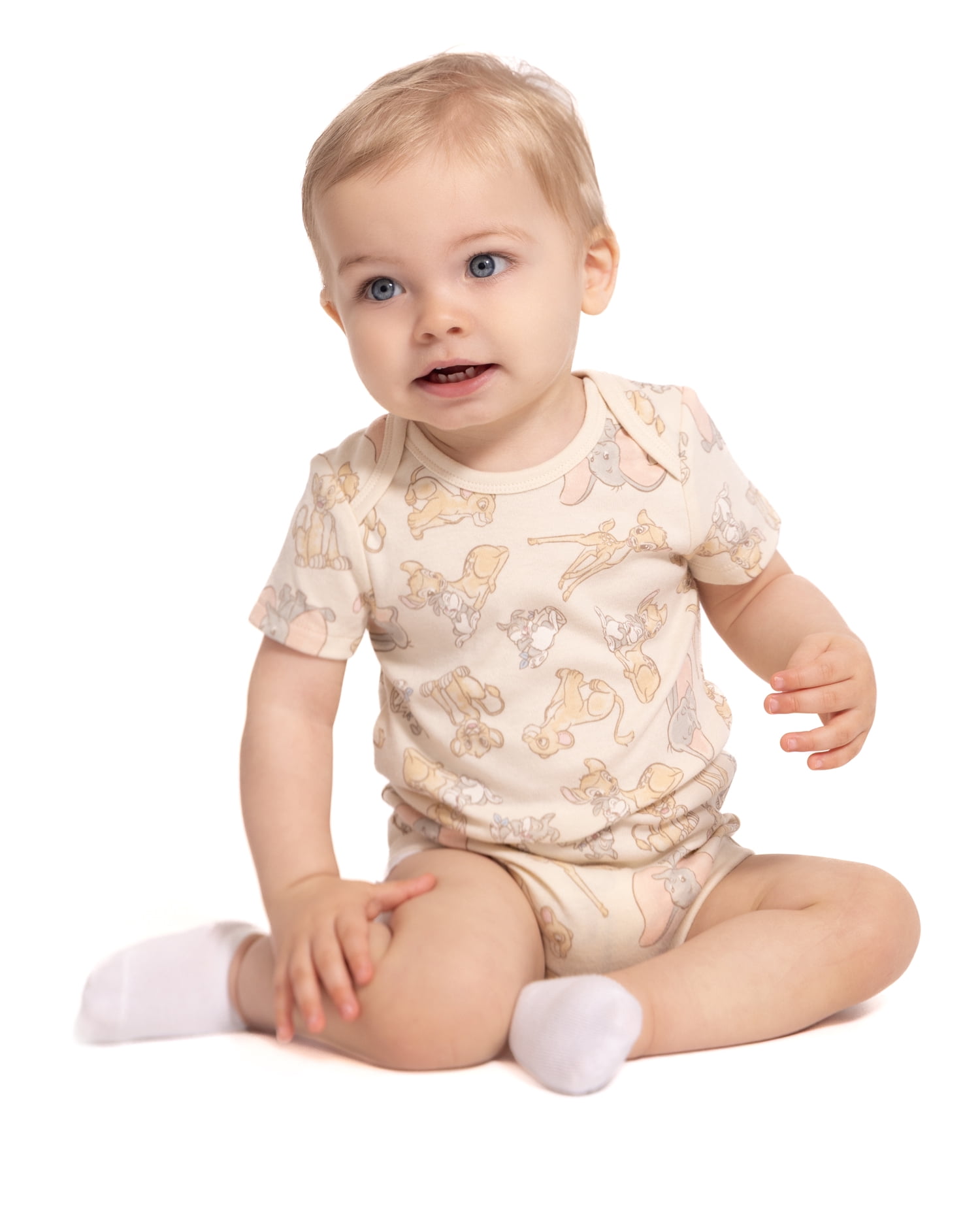 Disney Baby Wishes + Dreams Classics Bodysuits with Short Sleeves, 3-Pack, Sizes Newborn-18M
