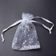 thumbnail image 5 of 400 PCS Organza Bolsas de Regalo de Boda Bolsas con Cordón de Joyería Bolsas Copos de Nieve Blancos Plateados Impresos Bolsos de Fiesta Transparentes, 5 of 5