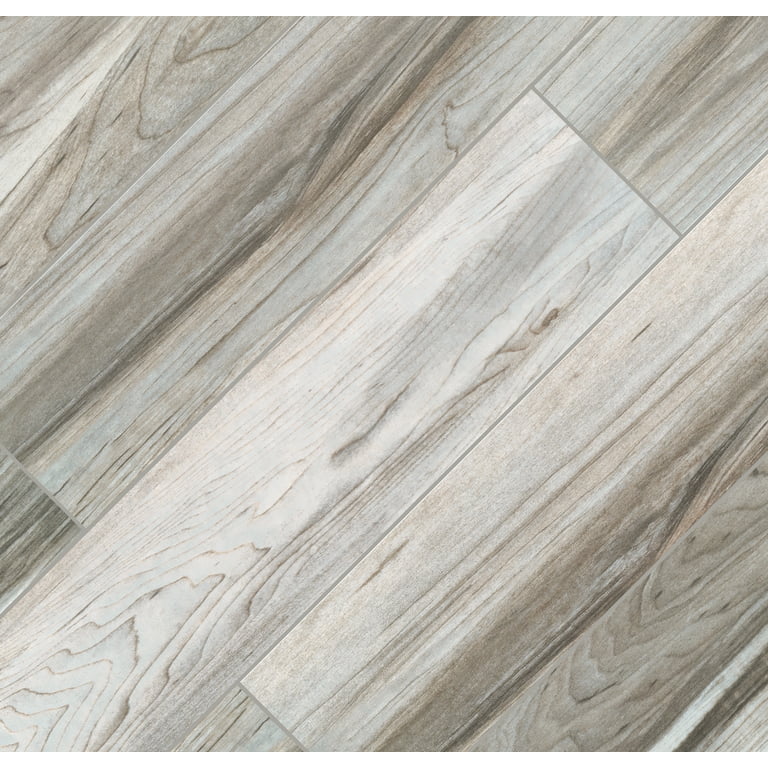 Floor & Decor | Hard Grey Wood Plank Porcelain Tile, 6 x 24, 10 mm Thick