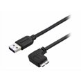 thumbnail image 1 of StarTech.com 0.5m 20in Slim Micro USB 3.0 Cable M/M - Right-Angle Micro-USB - USB 3.0 A to Micro B - Angled Micro USB 3.1 Gen 1 5Gbps (USB3AU50CMRS) - USB cable - Micro-USB Type B (M) to USB Type A (M) - USB 3.0 - 1.6 ft - right-angled connector, molded - black, 1 of 7