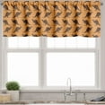 thumbnail image 3 of Ambesonne Kangaroo Valance & Curtain, Dichromed Animal Pattern, 55"x45", Chocolate and Amber, 3 of 7