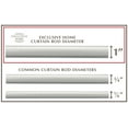 thumbnail image 2 of EXCLUSIVE HOME Topper 1" Curtain Rod and Finial Set, Matte Silver, Adjustable 84"-160", 2 of 5