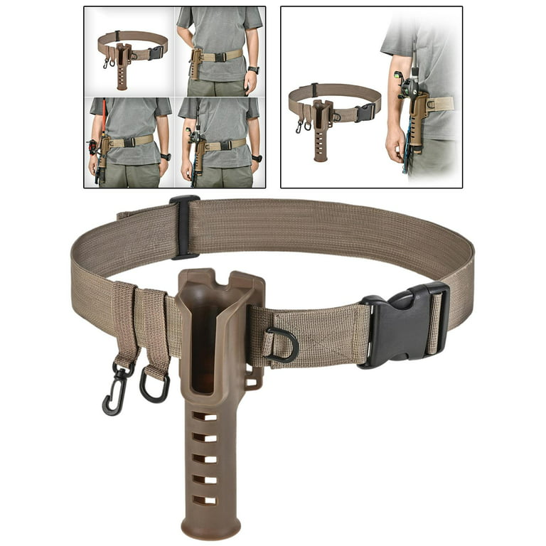 Fishing Rod Holder Waist Belt Saltwater Essential Pole Rack Strap Portable  Outdoor Boat Lake Fish Reel Support Tackle Accessories Fisherman Khaki