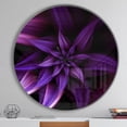 thumbnail image 2 of Designart « Fleur Fractale Violette » Horloge Murale Moderne, 2 of 6