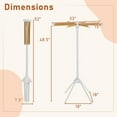 thumbnail image 3 of Gymax 4 Legs Clothes Drying Rack w/8 Bamboo Hanging Rods 40 Hanger Slots for Indoor, 3 of 10