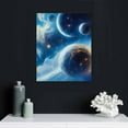 thumbnail image 4 of ZFLMY Planets Blue Sky Space Canvas Wall Art Home Decor 12x16 16x20in, 4 of 5