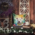 thumbnail image 5 of Pit Bull Terrier Luau Throw Pillow 14 in x 14 in, 5 of 5