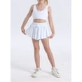 thumbnail image 5 of ATAIKU 5-12Y Girls Butterfly Shorts Flowy Athletic 2 in 1 Cheer Tennis Skirt Shorts Running Dance Preppy Kids Clothes, 5 of 6
