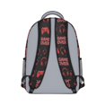 thumbnail image 3 of Game Controller Red Pattern Backpack for School, Cute School Bag with Adjustable Shoulder Straps and Padded Back, 15.3"x11"x6.7", 3 of 5