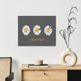 thumbnail image 6 of Picia Keep Life Simple Daisy Flower Pattern Decorative Picture – Unique Wall Art, Modern Canvas Print for Trendy Interiors (Horizontal), 6 of 6