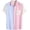A Multicolored, variant on Men's Color Block Button Front Short Sleeve Shirt with Pocket