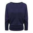 thumbnail image 6 of Womens Tops Long Sleeve Tops Crewneck Oversized Shirts Tshirts Fall Outfits Tunic Tops Fashion Clothes Blouses For Women, 6 of 7
