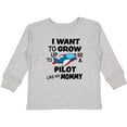 thumbnail image 3 of Inktastic I Want To Grow up To Be a Pilot Like My Mommy Boys or Girls Long Sleeve Toddler T-Shirt, 3 of 5