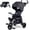grey, variant on 7-in-1 Folding Toddler Tricycle for 18 Months to 5 Years, Tricycle Stroller with Dual Brakes, All-Terrian Rubber Tire, Tricycle for Toddlers with Rotatable Seat, Adjustable Push Handle, Grey