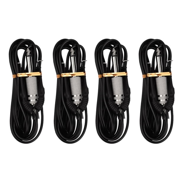 Cable de pigmento Cordón de silicona PVC Línea de gancho de maquillaje permanente Maquillaje Corporal Cordones Herramientas Accesorios Interfaz RCA 4 Piezas Yuarrent CE001385-00