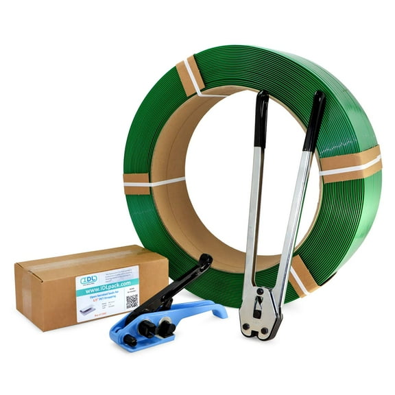 IDL Packaging 1/2" Polyester Strapping Kit, Standard - All You Need to Strap a Pallet