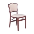 thumbnail image 2 of MECO Stakmore French Fabric Upholstered Seat Folding Chair Set, 2 Pack, Cherry, 2 of 5